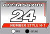 PRINTED NUMBER SET H-1